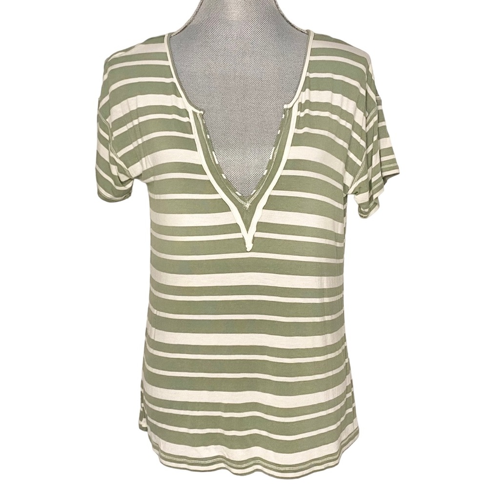 BKE Green Striped Top